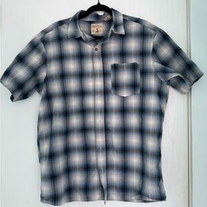 Red Head Brand Co. Men’s Blue Plaid Short Sleeve Button-Up Shirt Size L
